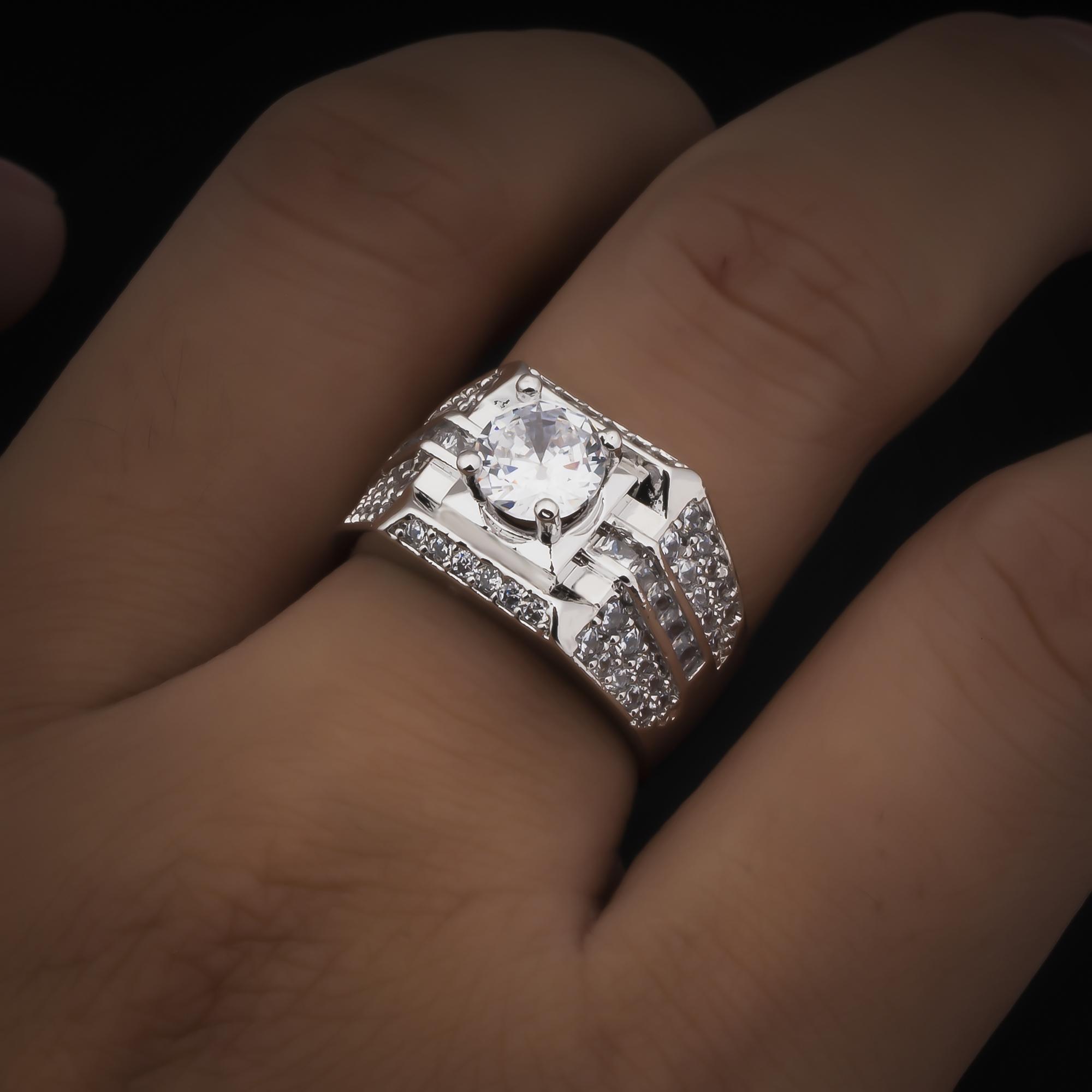 Nhẫn nam N244 mạ vàng 18k - vàng trắng  cao cấp