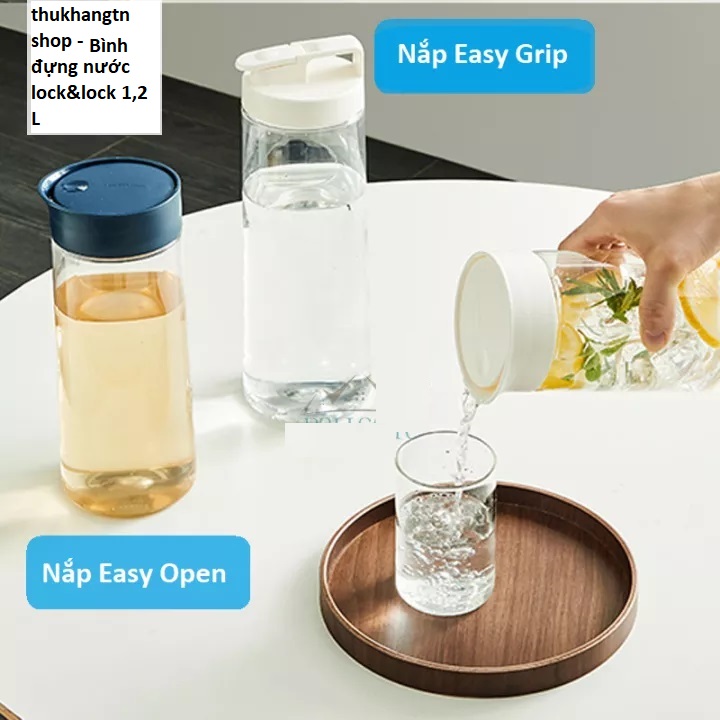 Lock & Lock easy open water bottle with premium 1.2l capacity 1-touch openings design