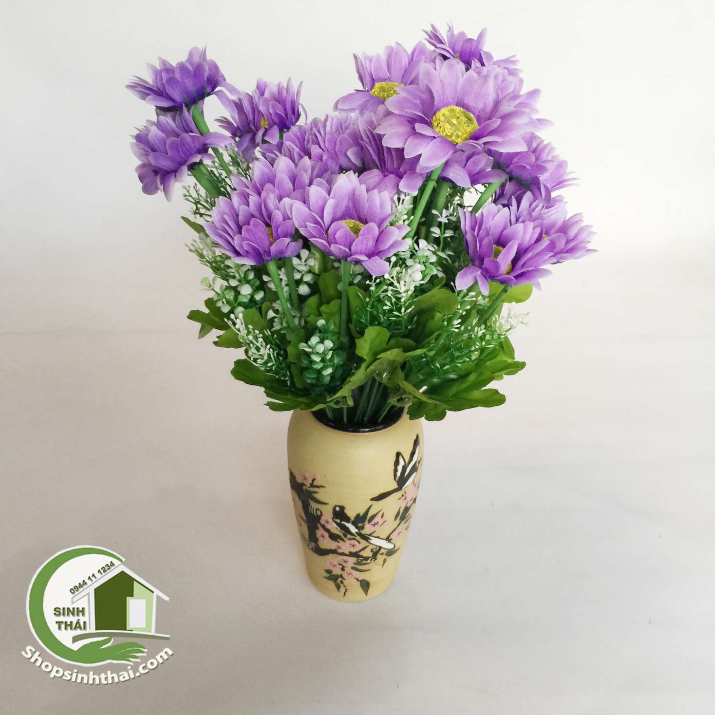 [HCM]Bụi hoa cúc thạch thảo màu tím - bụi cao 38cm