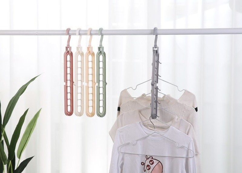 MÓC TREO 9 LỖ ĐA NĂNG - GIÚP XẾP GỌN QUẦN ÁO TIỆN DỤNG - TIẾT KIỆM KHÔNG GIAN - NHỰA CAO CẤP TỐT BỀN BỈ