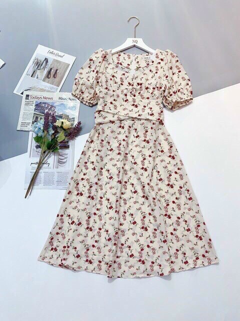 [Freeship] ĐẦM ÔM CÓ DÂY CỘT EO LÊN FROM DỂ THƯƠNG
