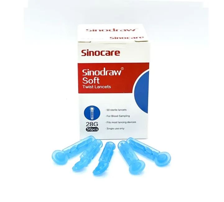 Que Thử Đường Huyết Sinocare Safe-Accu (Hộp 50-Hộp 25 Que)