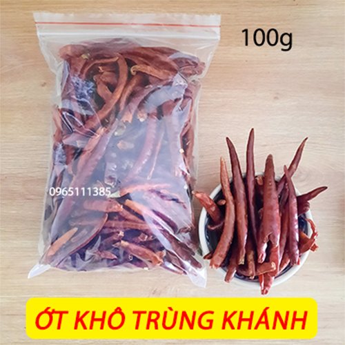 Ớt Quả Khô Trùng Khánh 100g - Hàng Chuẩn