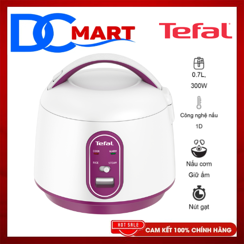 Nồi cơm điện cơ mini tefal rk224168 - 0.7l, 300w - hàng chính hãng