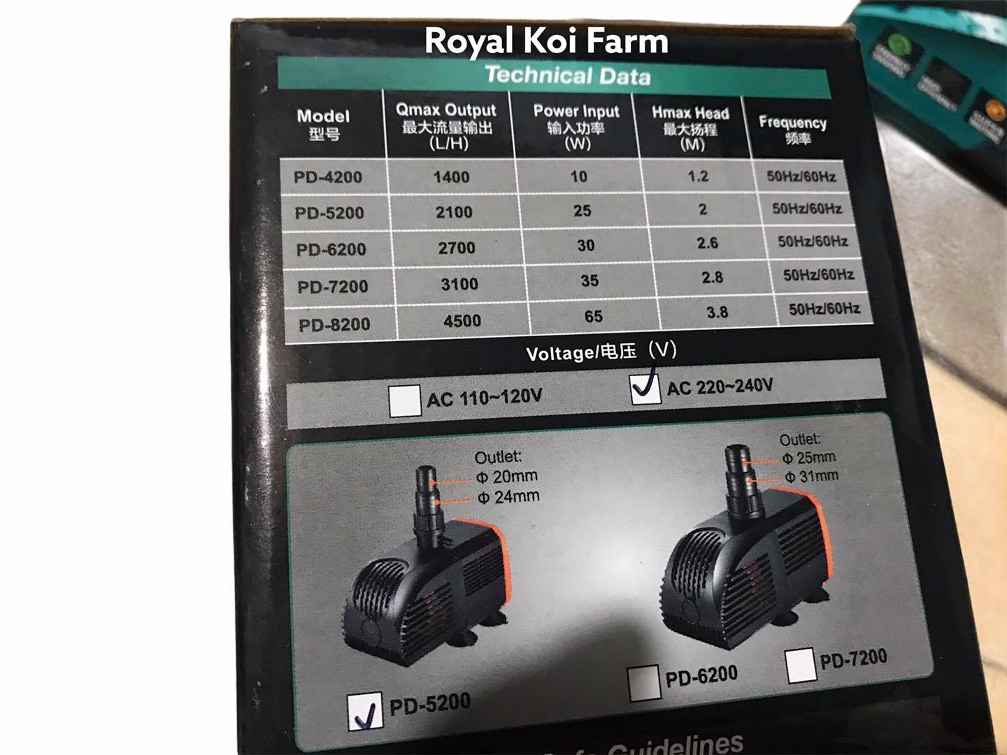 Máy bơm Periha PD 4200 10w cao 1.2m phi 20mm