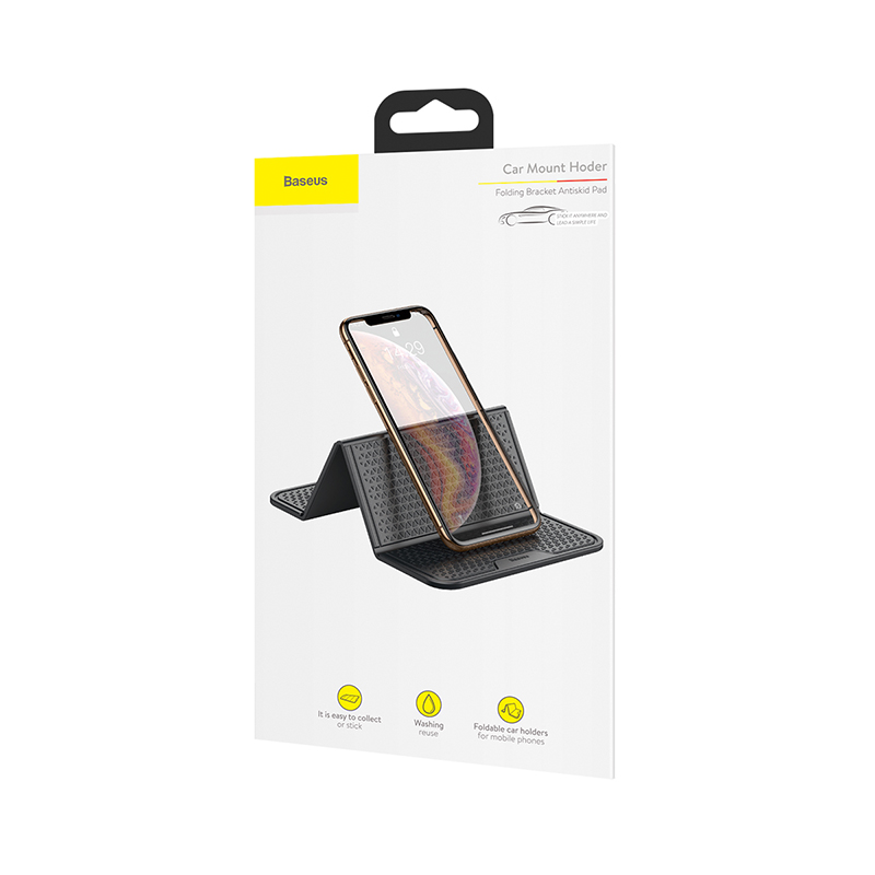 Baseus Reusable Paste Car Phone Holder for Cell Mobile Phone Car Wall Desk Sticker Multi-Function Nano Rubber Pad Car Mount Holder Stand