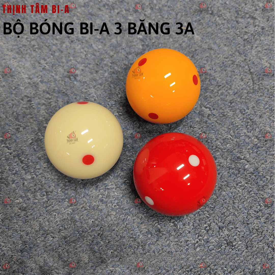[THỊNH TÂM] Bộ 3 Bóng Bida 3 Băng, Bóng Bi-A 3C 6 Chấm [ Bộ Bóng 3C ]