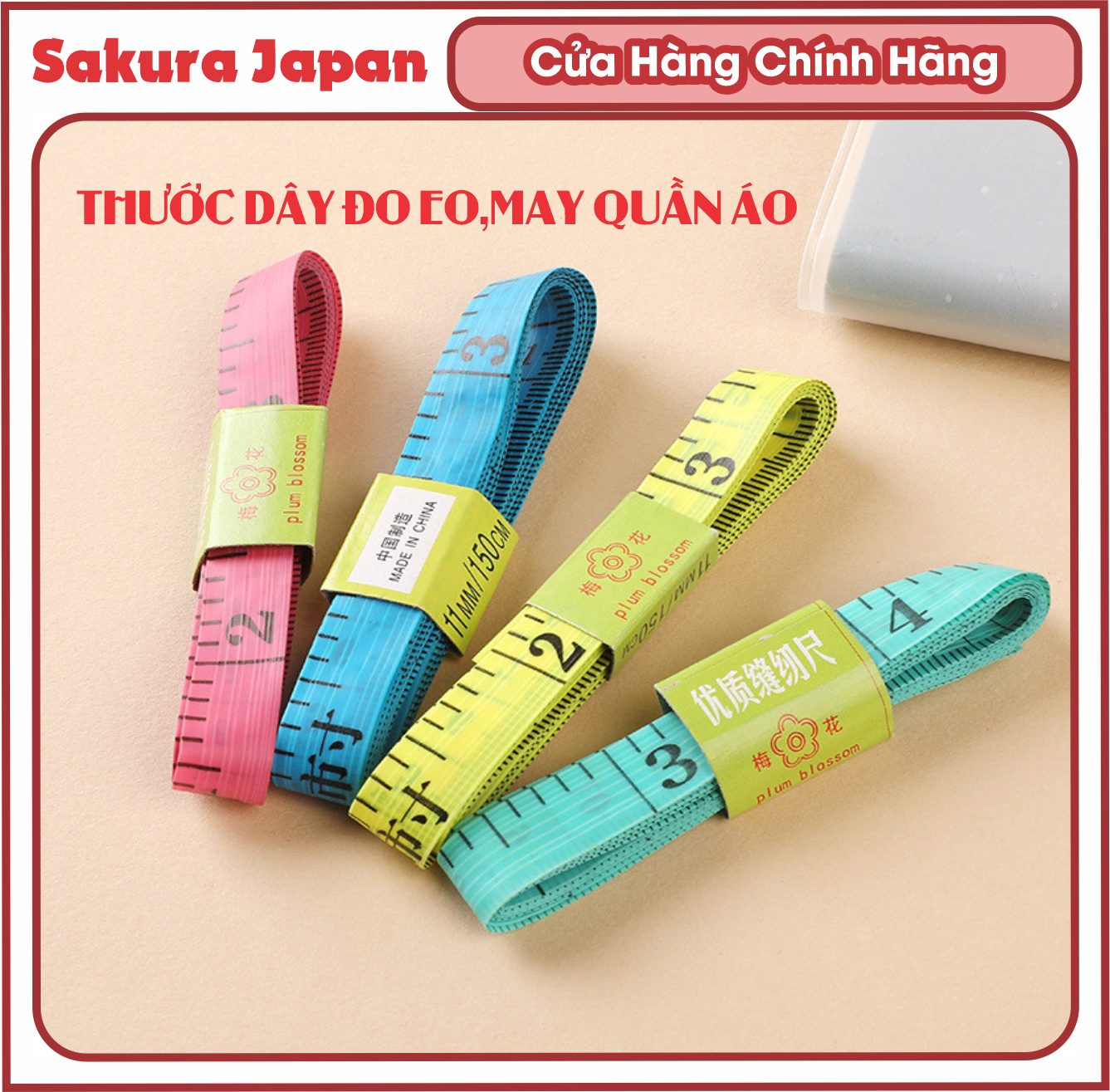 [FREEESHIP] Thước dây đo eo bụng đo chiều cao thước đo thợ may nhiều màu