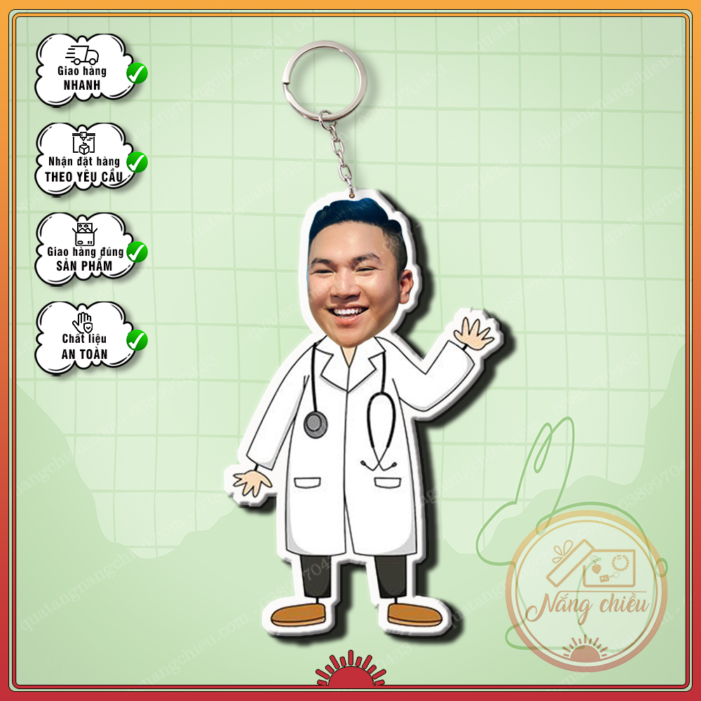 Móc khóa chibi Y Tá, Bác Sĩ xinh xắn thiết kế theo yêu cầu