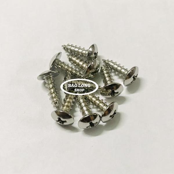 10 con Ốc ( INOX 100%) gắn dàn áo Các Loại Xe Máy (răng Thưa)