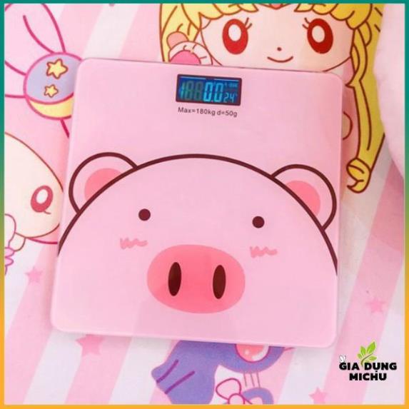 Cân Điện Tử,Cân Điện Tử Mini Kiểm Tra Sức Khỏe Chú Heo Xinh Dành Cho Gia Đình Tiện Lợi  Chính Xác - MICHU _MC1