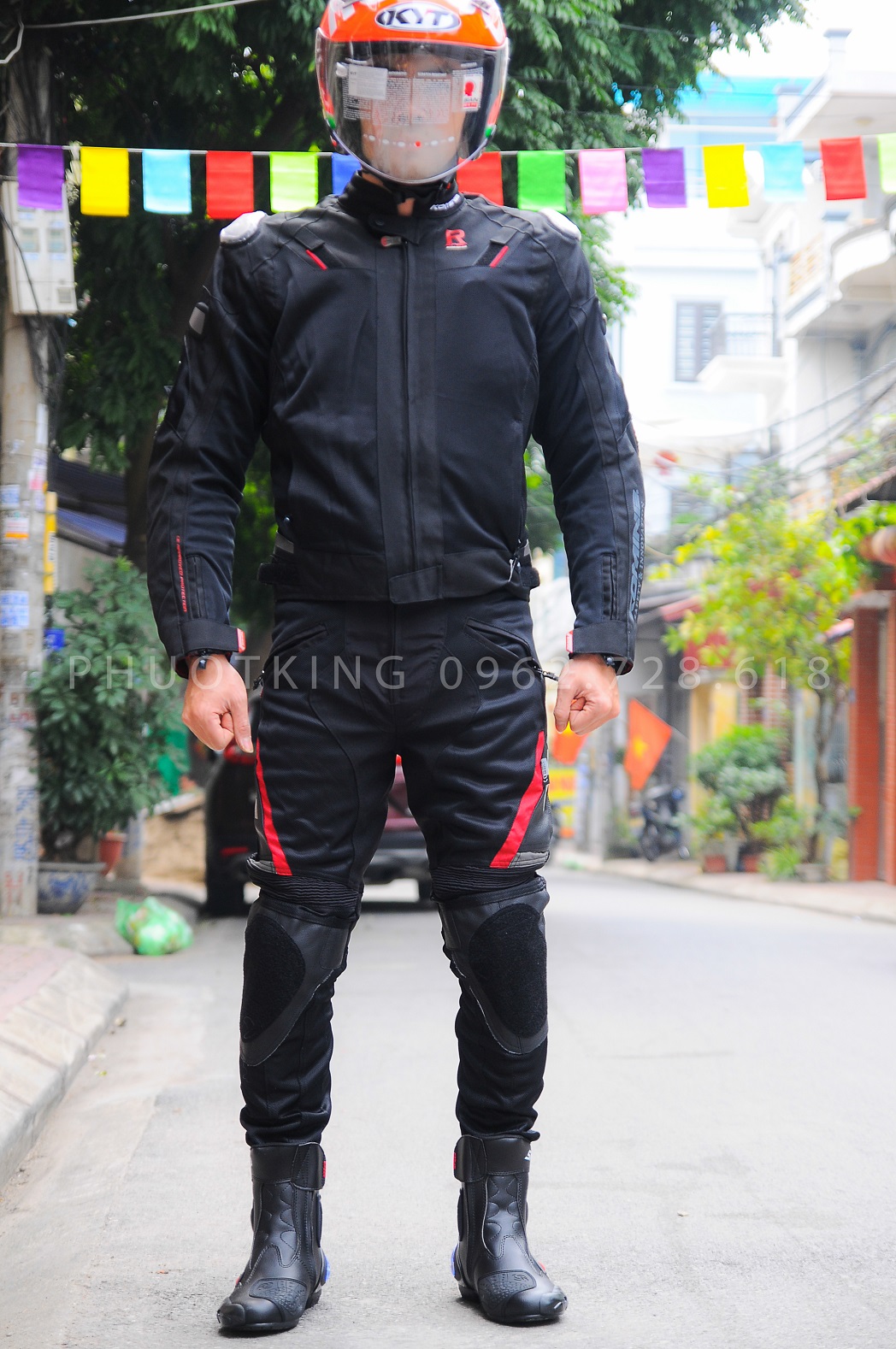 Bộ quần áo giáp Komine (jk063 + 717)