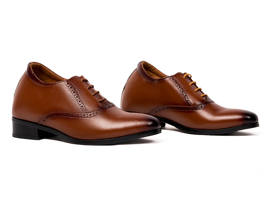 [8cm] shoes height increasing Men T&TRA S1034 Brown