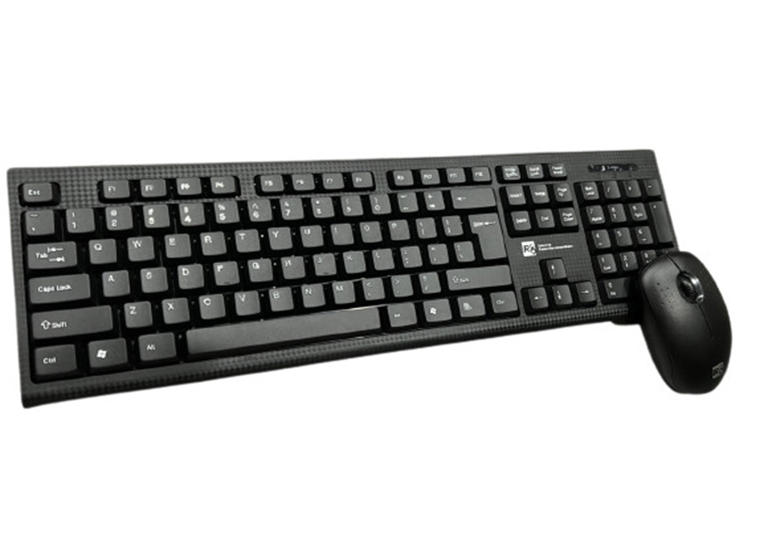 Bộ bàn phím và chuột không dây wireless đen r8 1915-jl
