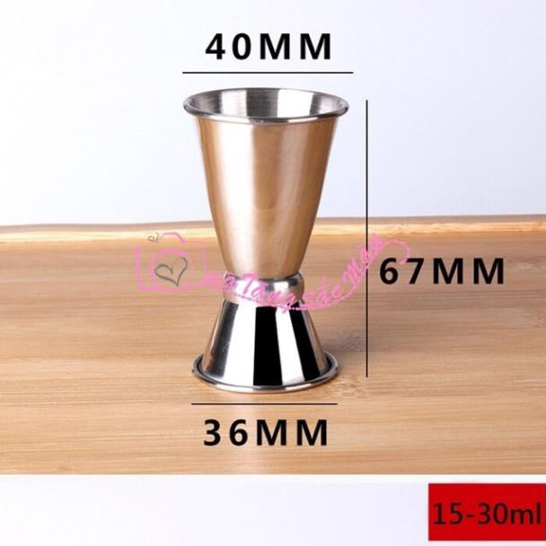 Jigger ly inox đong rượu 2 đầu - inox