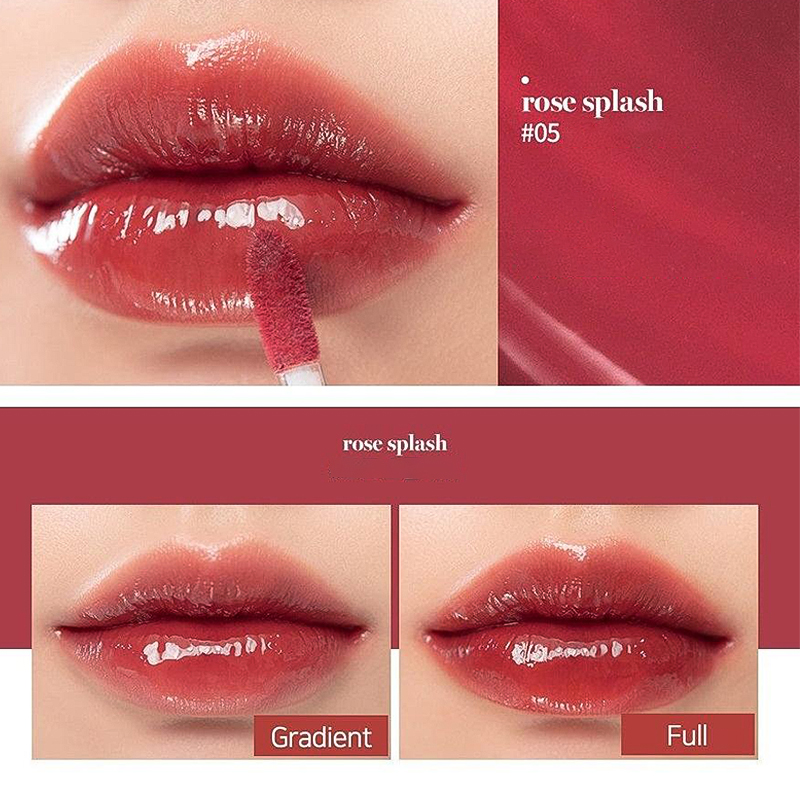 Son Tint Giúp Môi Căng Mọng Romand Glasting Water Tint, Kem Lì Blur Fudge Tint
