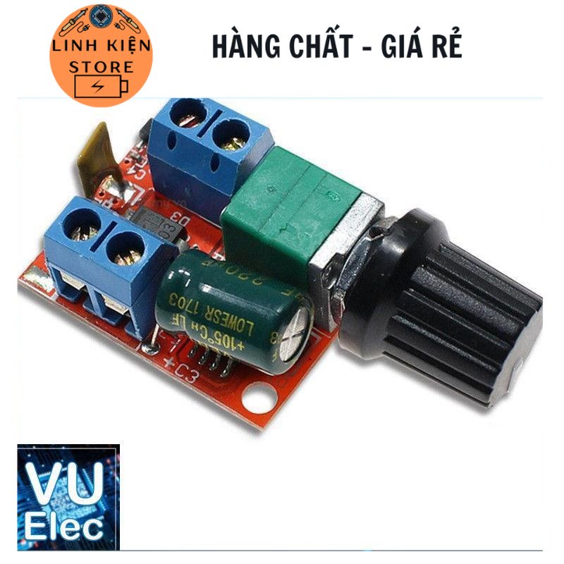 Dimmer DC3-24V 5A - Điều tốc động cơ, quạt Dc