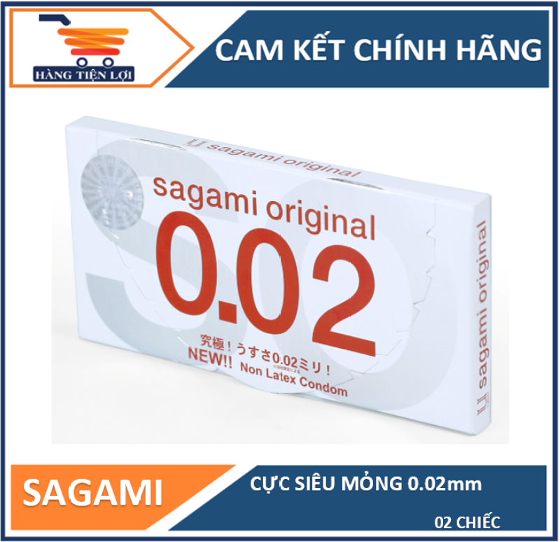 Bao cao su Cực siêu mỏng Sagami Original 0.02mm - Hộp 2 cái