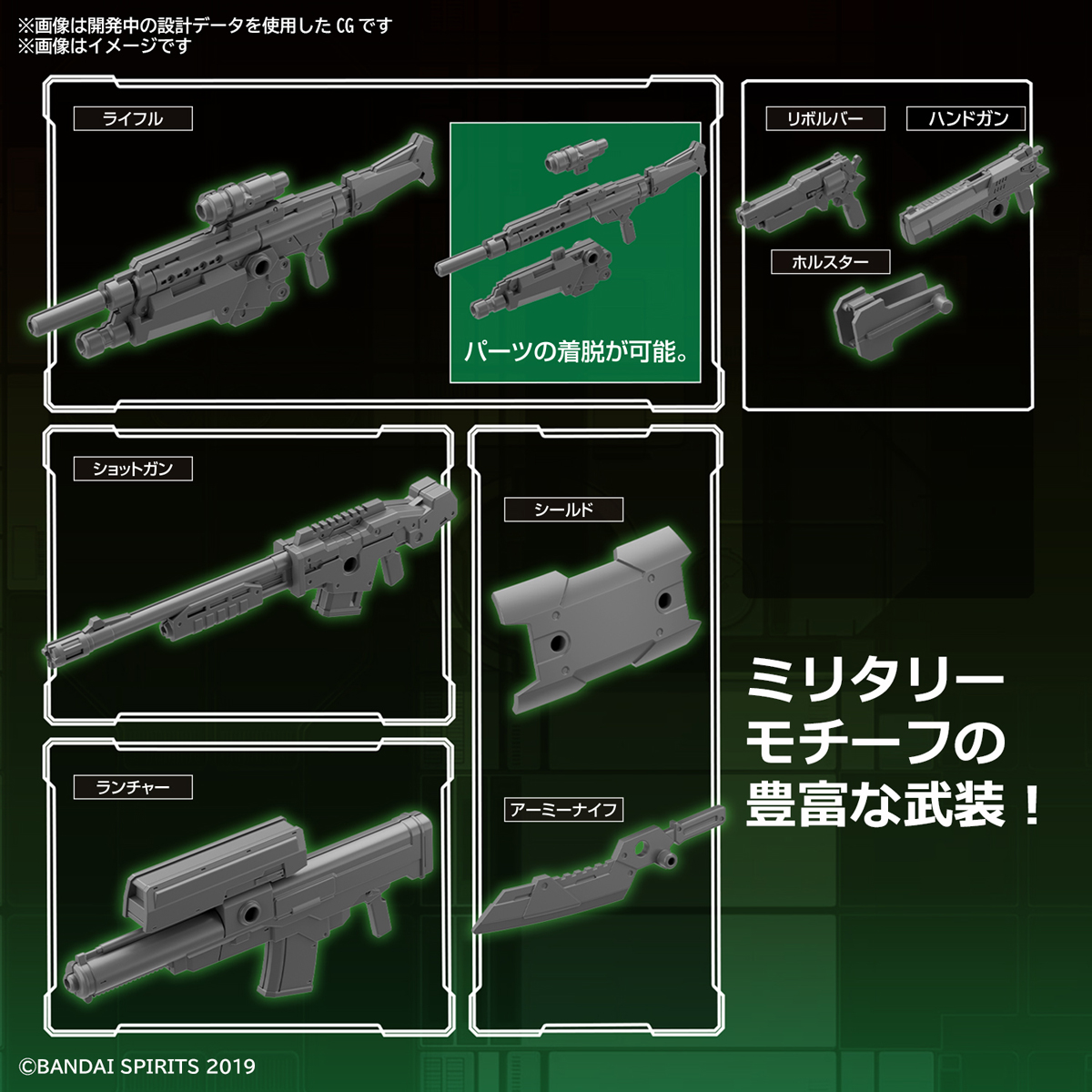 [7-11/12 VOUCHER 8%]Mô hình Phụ kiện Bandai 30MM W 20 Customize Weapons (Military Weapon) [GDB] [30MM]