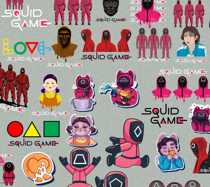 [Hình ủi nhiệt in áo] Squid Game post 2 - nhiều mẫu lựa chọn