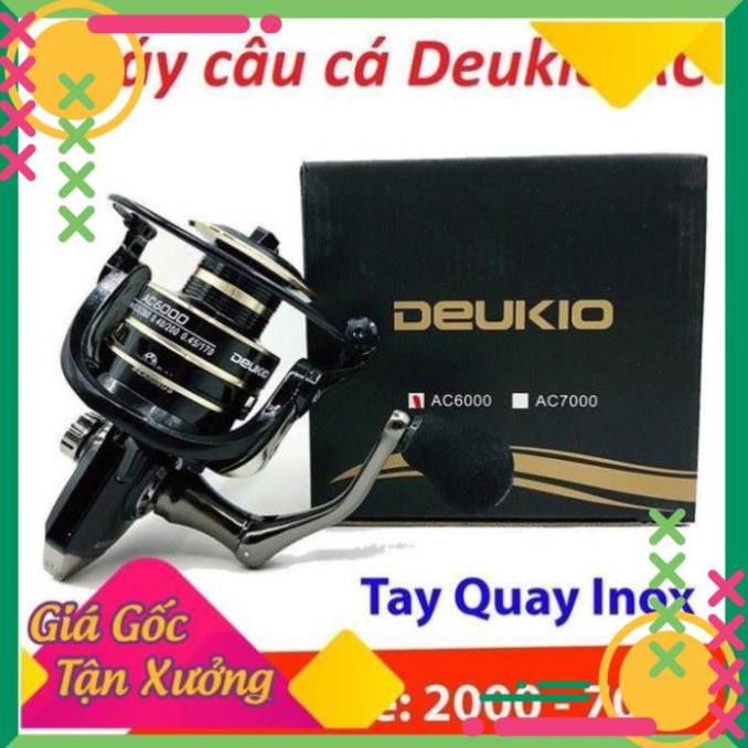 [Sale] Máy Câu Cá Deukio Ac Từ 2000-7000 ( Tặng Cước 100M Cacbon Nhật Bản )