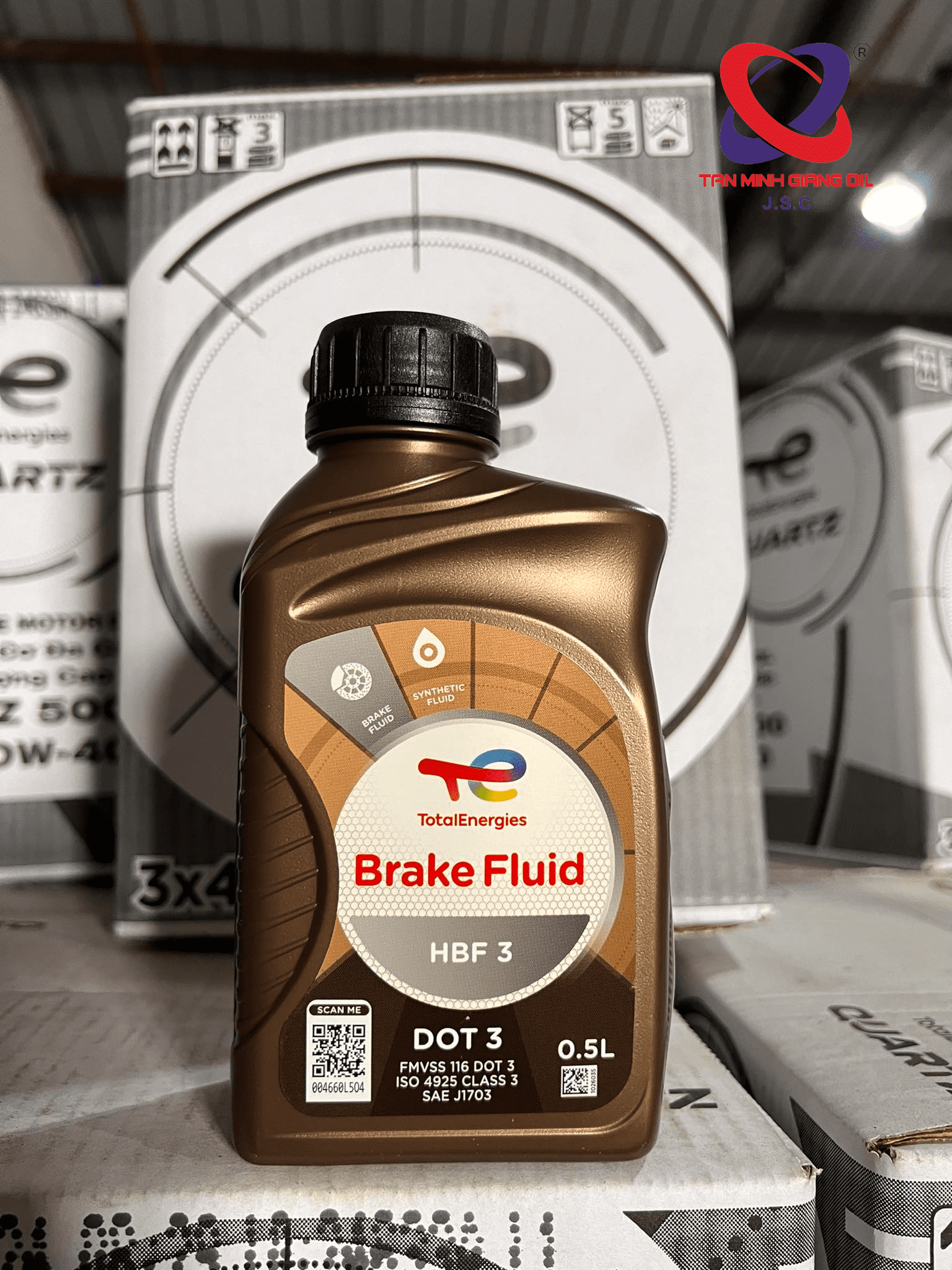 Dầu phanh xe máy / ô tô bình 0.5L TOTAL HBF 3