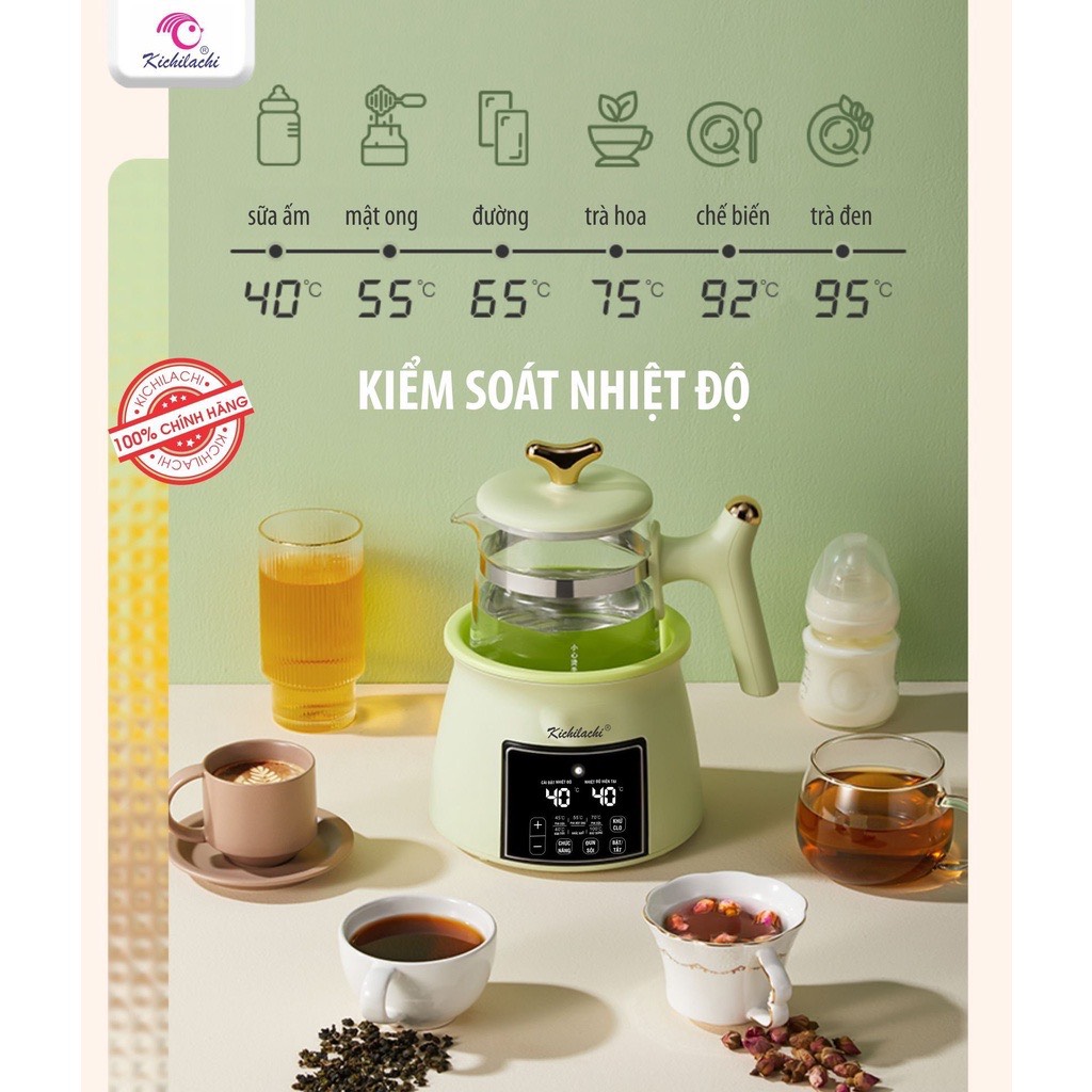 (Có điều khiển từ xa) Máy Đun Nước Pha Sữa Thông Minh Kichilachi