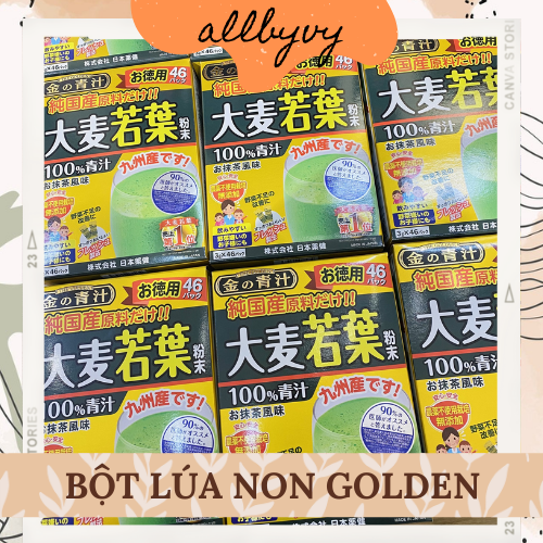 allbyvy | Bột Lúa Non Golden Nhật Bản - Hộp 46 Gói