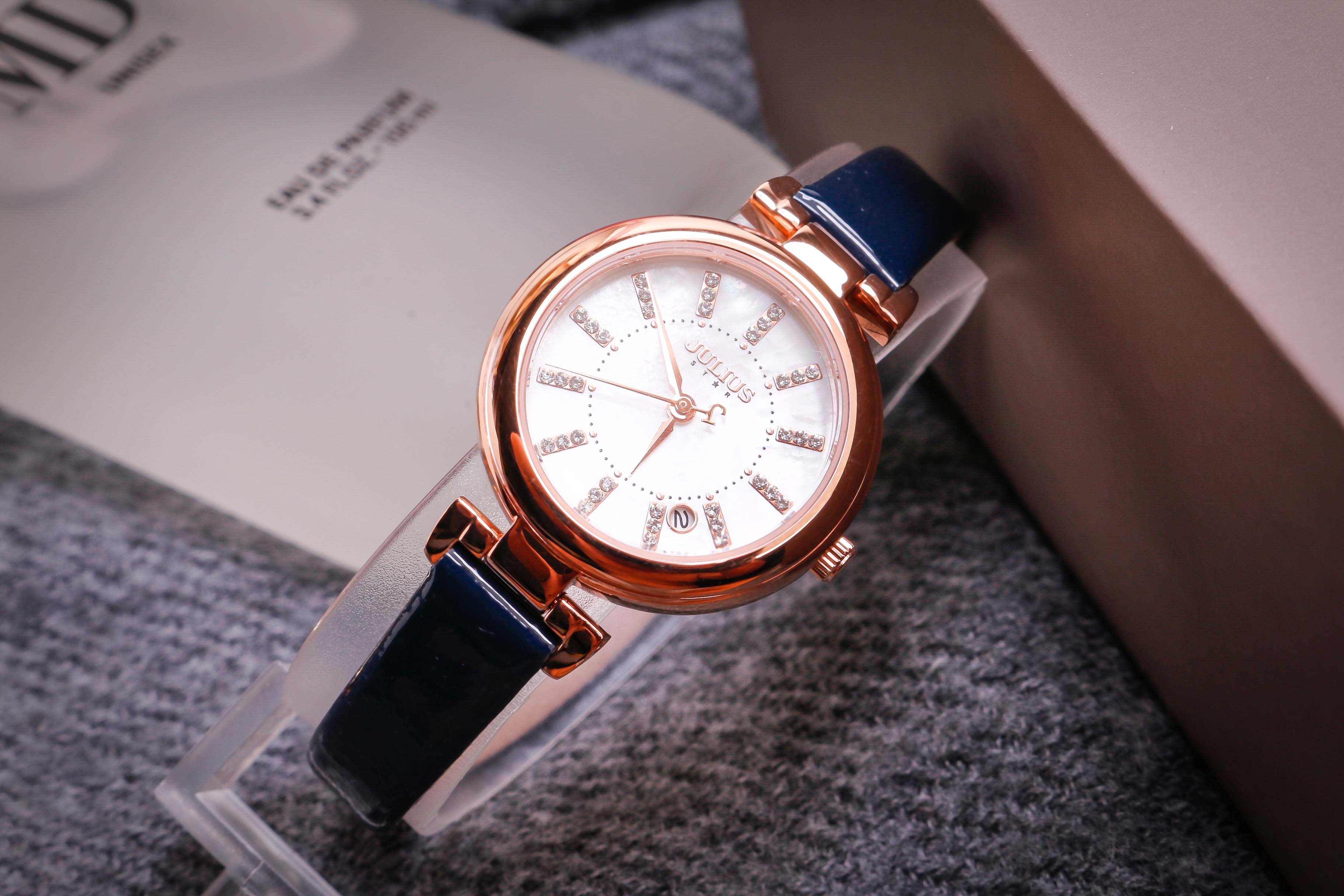 Đồng Hồ Nữ JS-016 Julius Star Hàn Quốc dây da