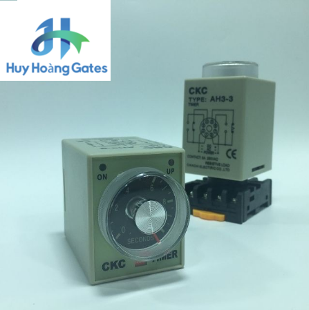 Rơ le thời gian CKC AH3-3 AC 220V + kèm đế