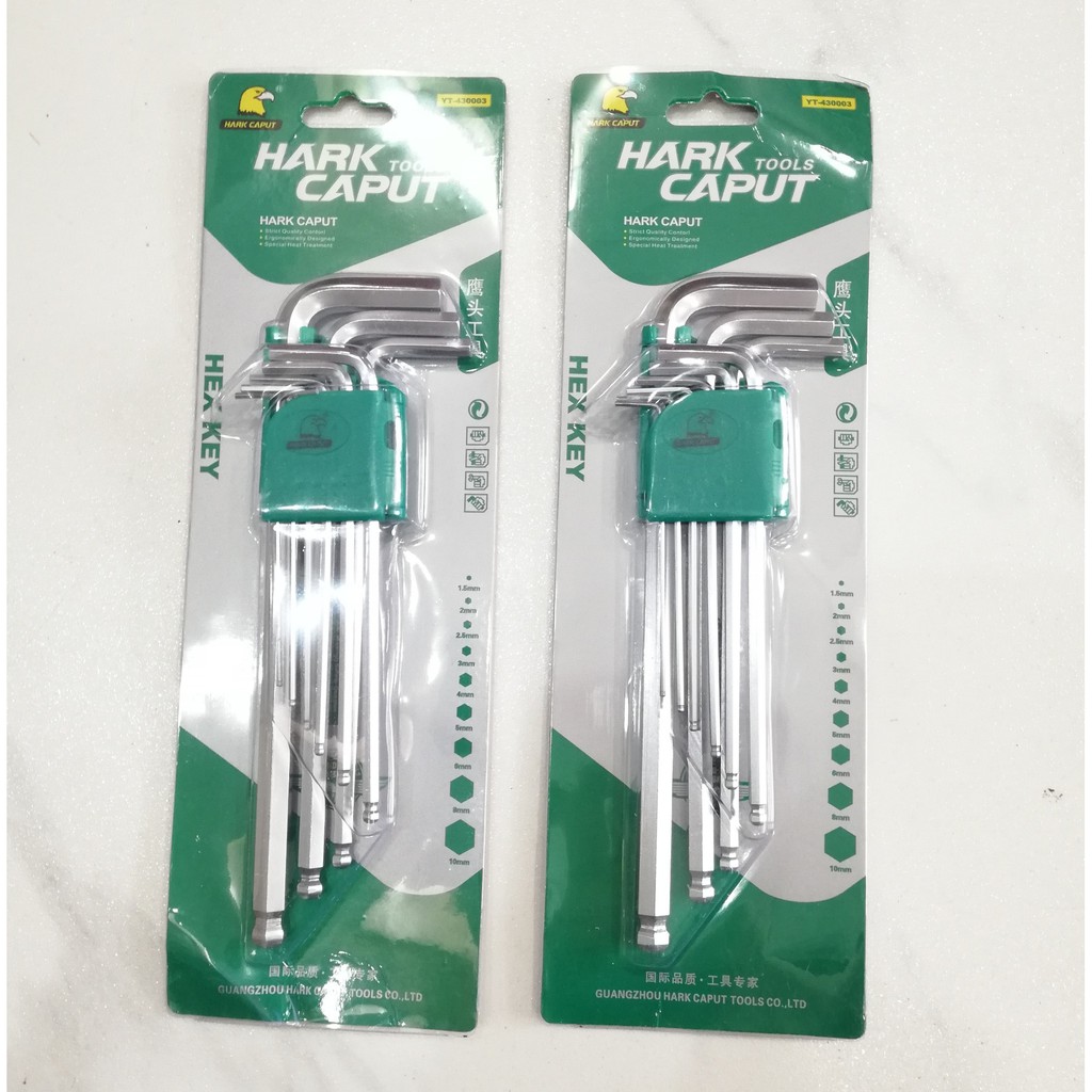 Bộ Lục Giác Đầu Bi Đa Năng 9 món Đủ Size Hark CaPut (Chính Hãng)