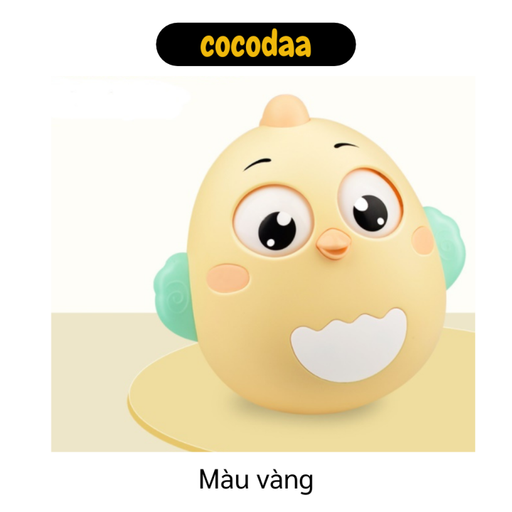 Lật đật - Lật đật chú gà đồ chơi tinh nghịch có chuông cho bé - Búp bê lật đật nhấp nháy cho bé nhỏ