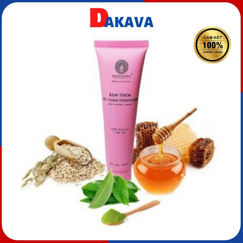 [Free Ship] Kem làm mờ vết thâm tàn nhang thảo dược Wondera DAKAVA VT01