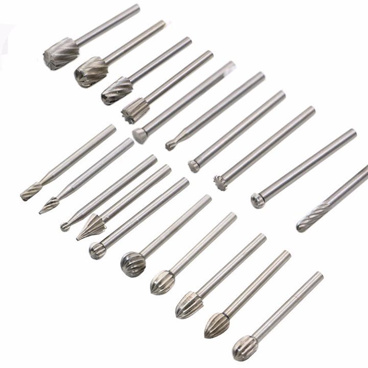 Bộ 20 mũi chạm khắc gỗ lũa HSS cán 3mm