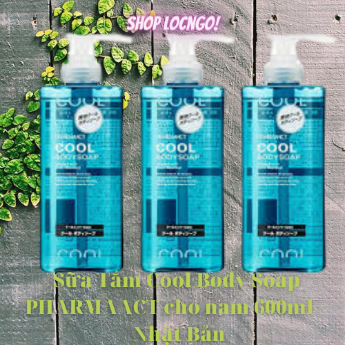 Sữa tắm cool body soap pharmaact cho nam 600ml - nhật bản by shop locngo
