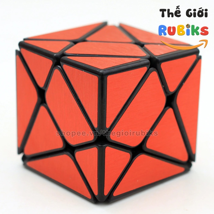 Rubik Biến Thể 3x3 YJ Axis Cube Full Sticker Silver, Red, Blue.