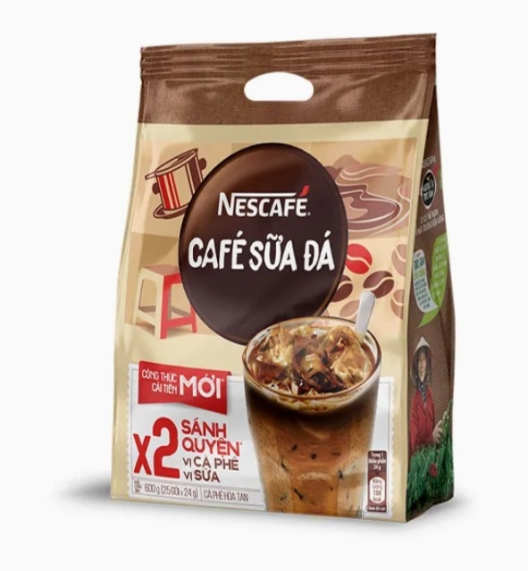 (Mẫu mới) Cà phê hòa tan Neacafe cà phê sữa đá (Bịch 25 gói x 24g)