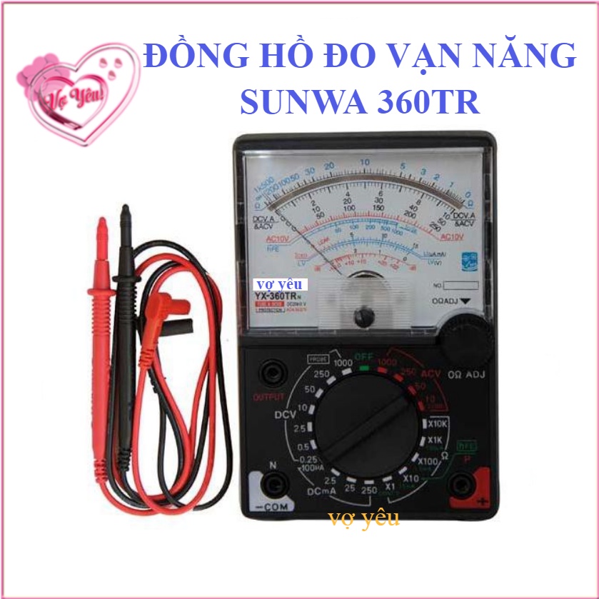 Đồng hồ đo vạn năng sunwa 360tr - tặng kèm pin