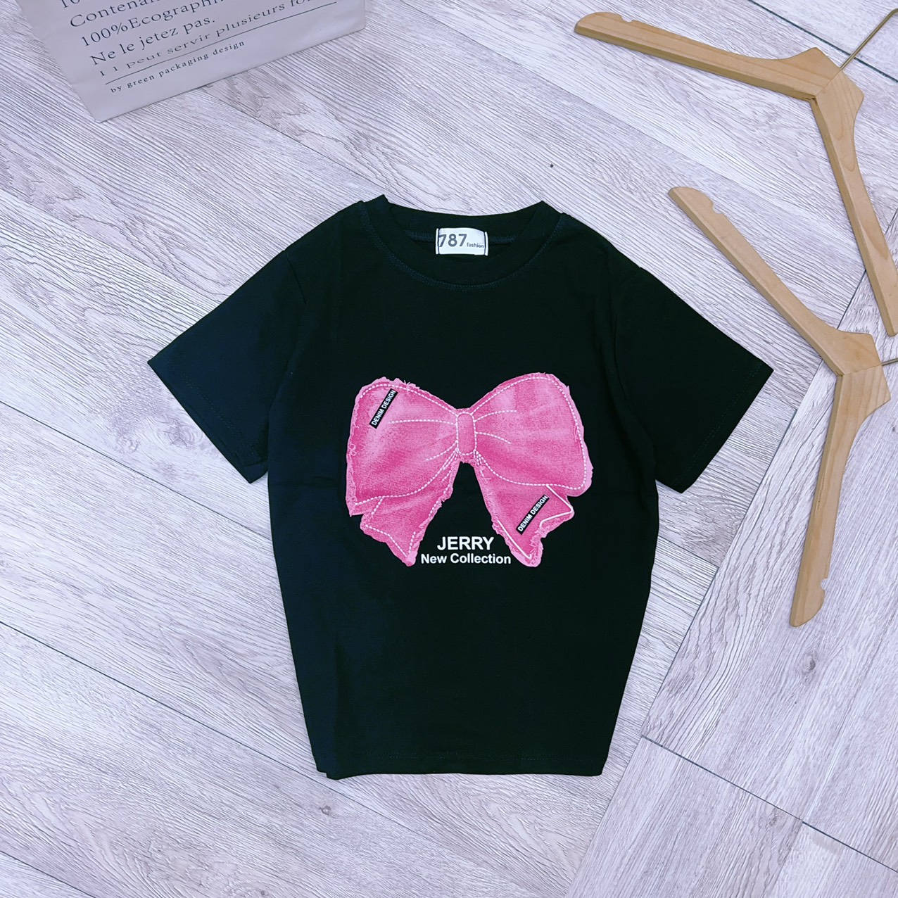 Áo thun Croptop nữ ôm body phối nơ nổi ( Mã Croptop nơ Hồng )