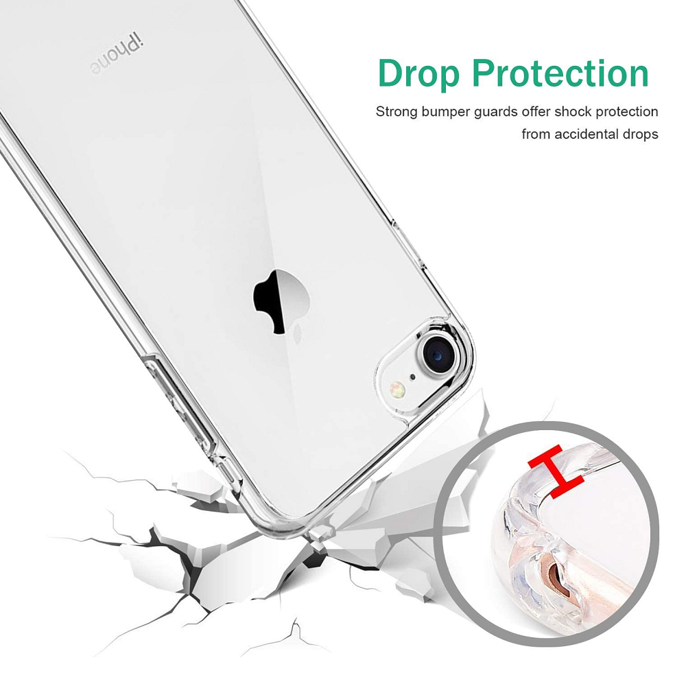 Ốp lưng dẻo silicon cho iPhone SE 2020 / iPhone 7 / iPhone 8 hiệu Ultra Thin (siêu mỏng 0.6mm, chống trầy, chống bụi) - Phân phối bởi Hotphukien
