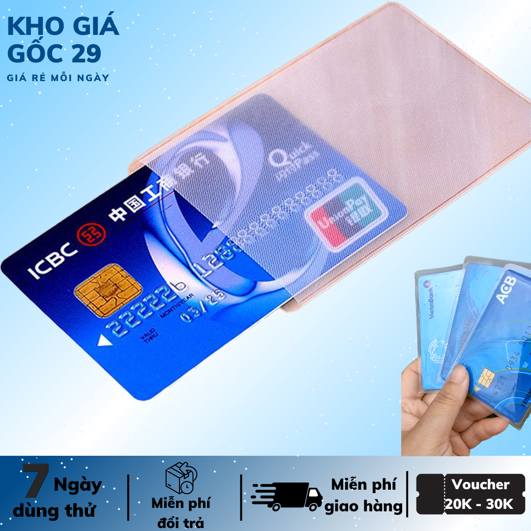 Combo 10 cái bao đựng bảo vệ thẻ chống nước đựng thẻ chống xước