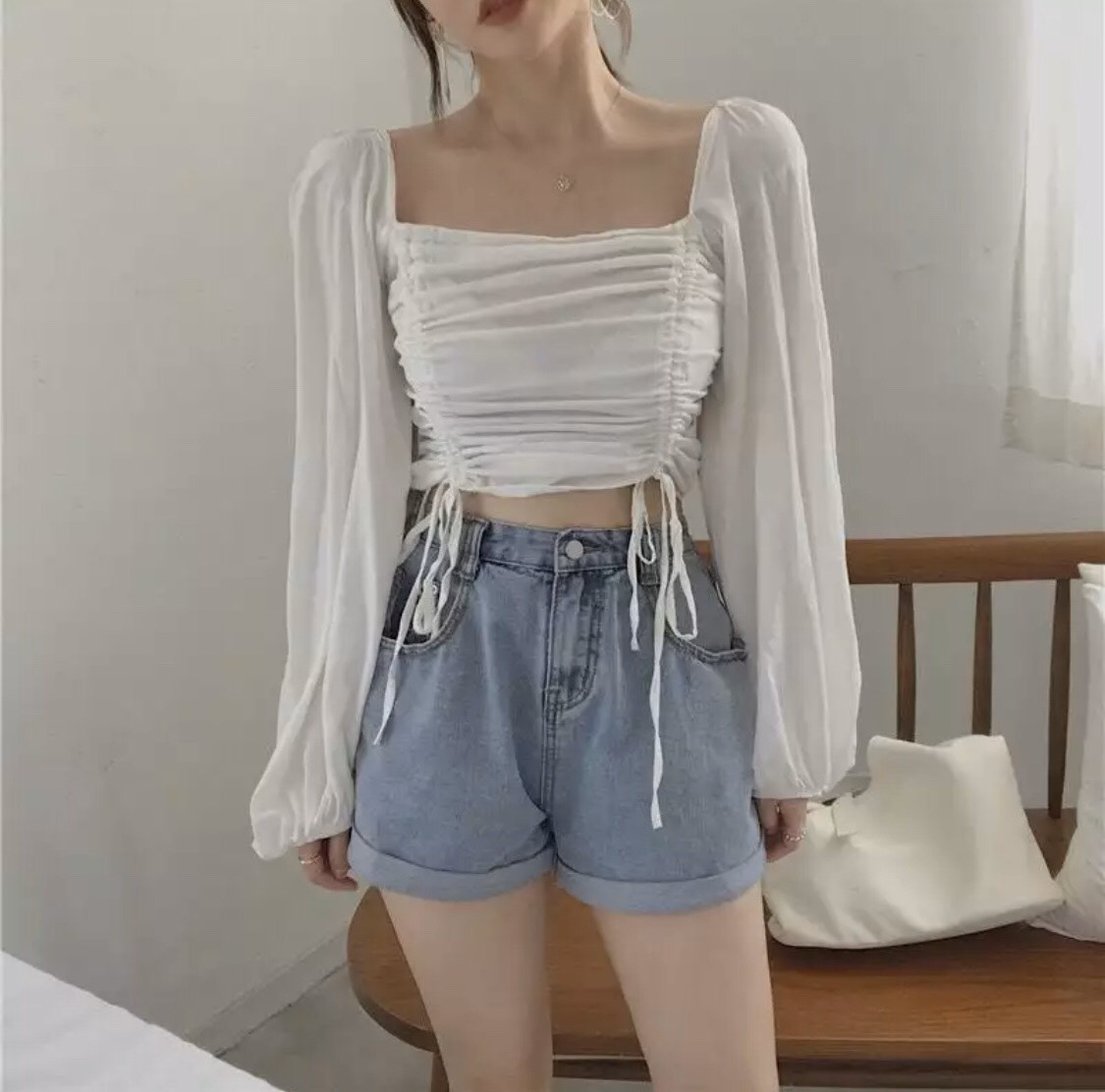 [HCM]ÁO RÚT DÂY 2 BÊN TAY PHỒNG