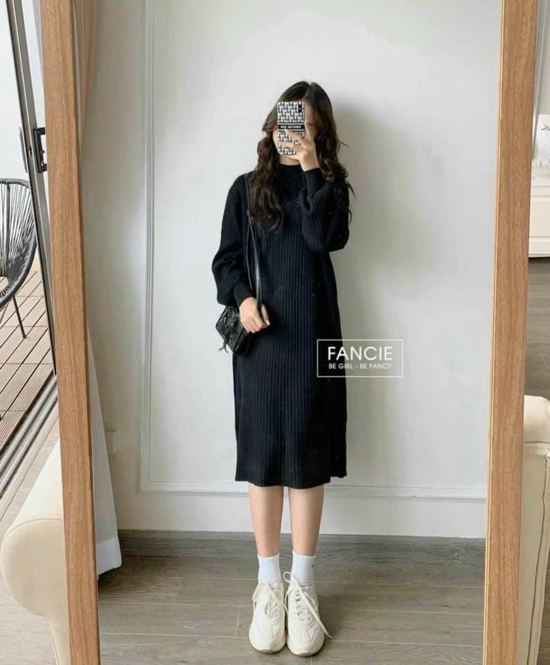 [HCM]Đầm suông tay dài  - UT75