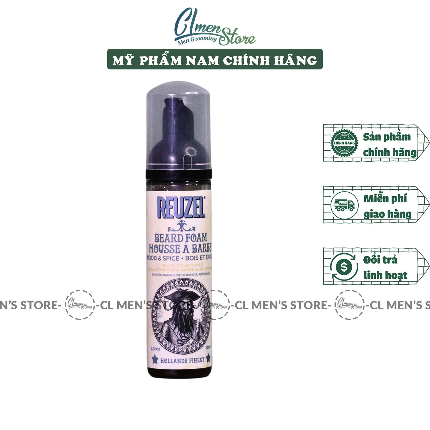 Reuzel beard foam – wood & spice