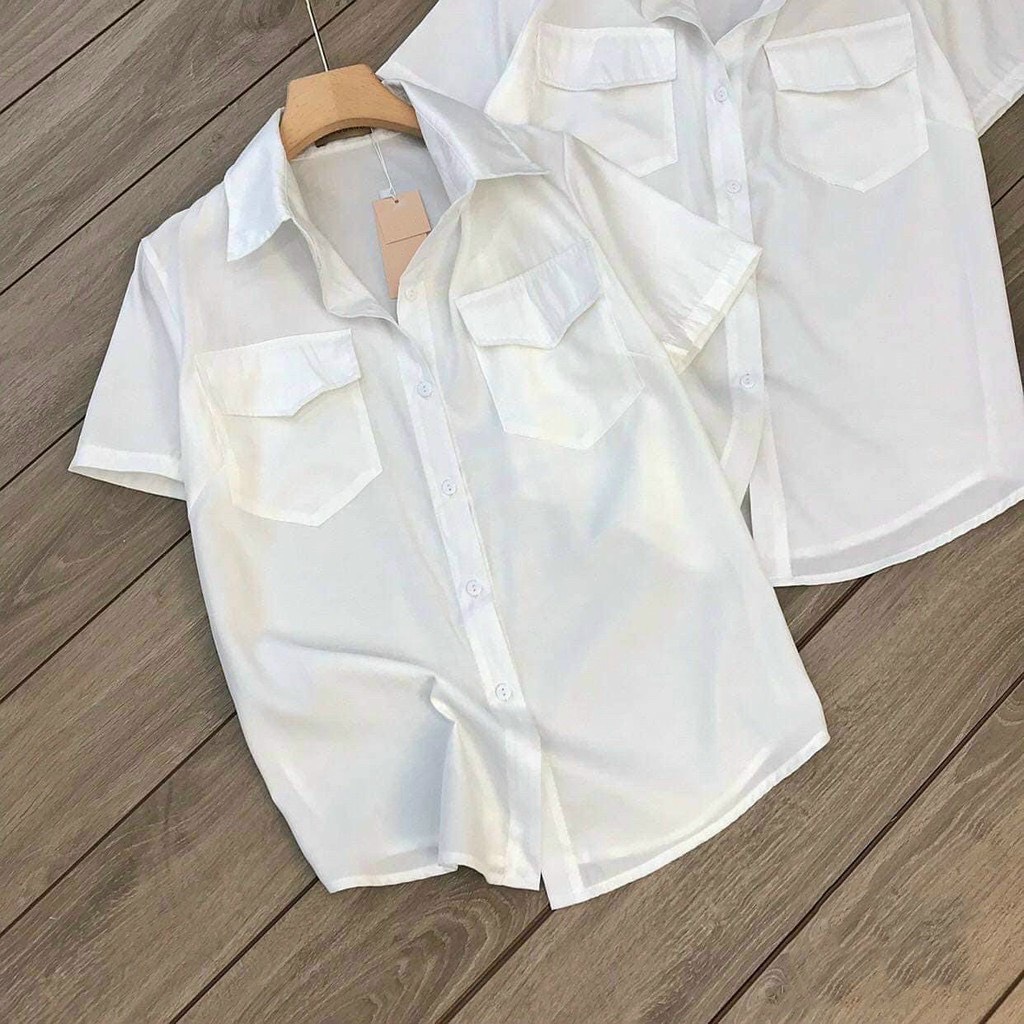 [FreeshipMAX] Áo sơ mi học sinh nữ
