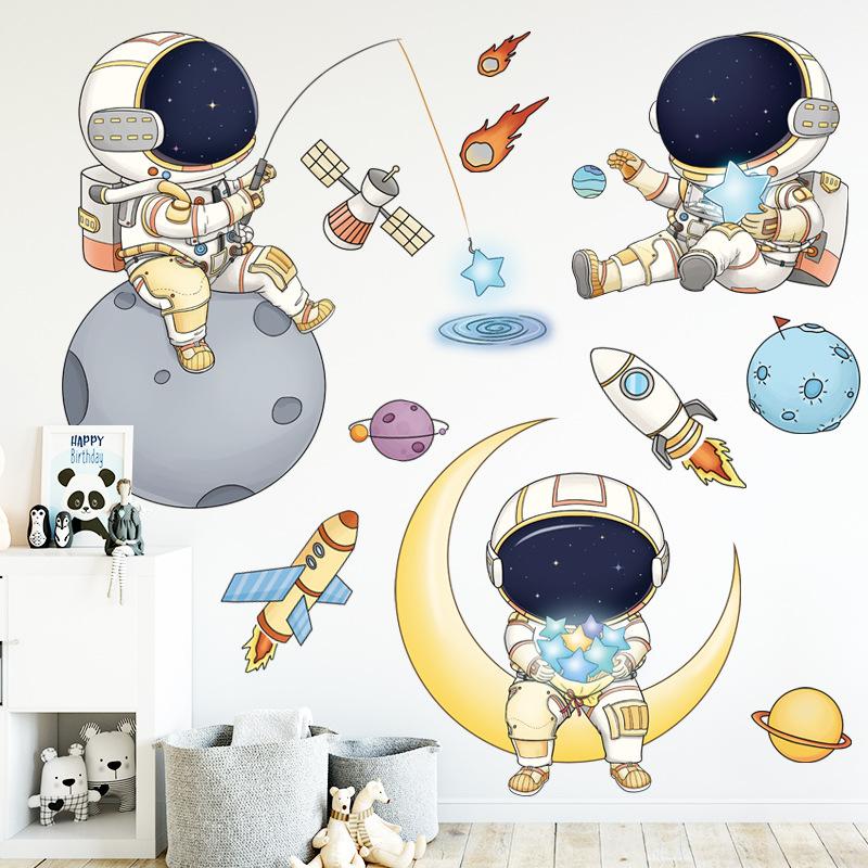 decal dán tường mẫu Hàn Quốc mẫu hành tinh vũ trụ 03