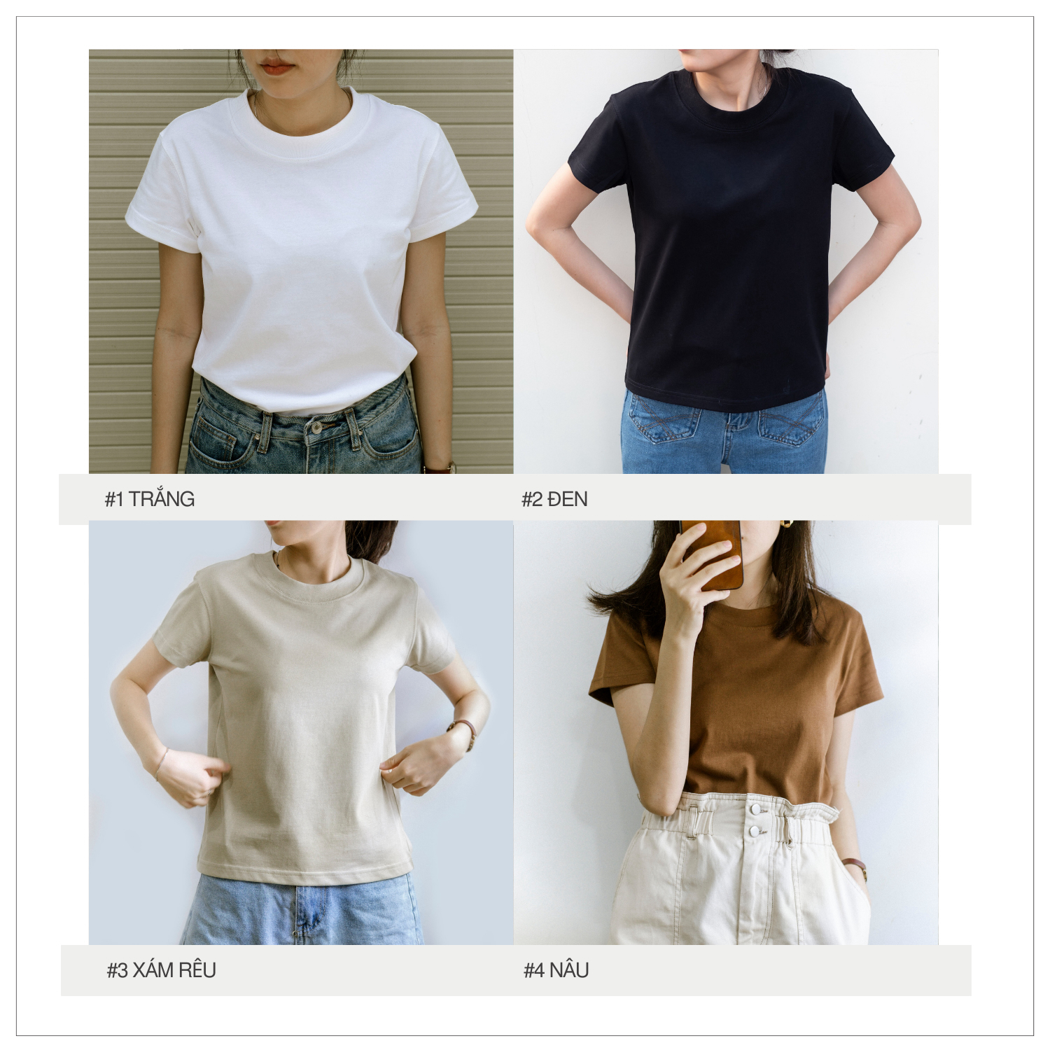 Áo thun nữ baby tee, áo thun trơn cotton BASIC TEE Tshirt - Lew Lew