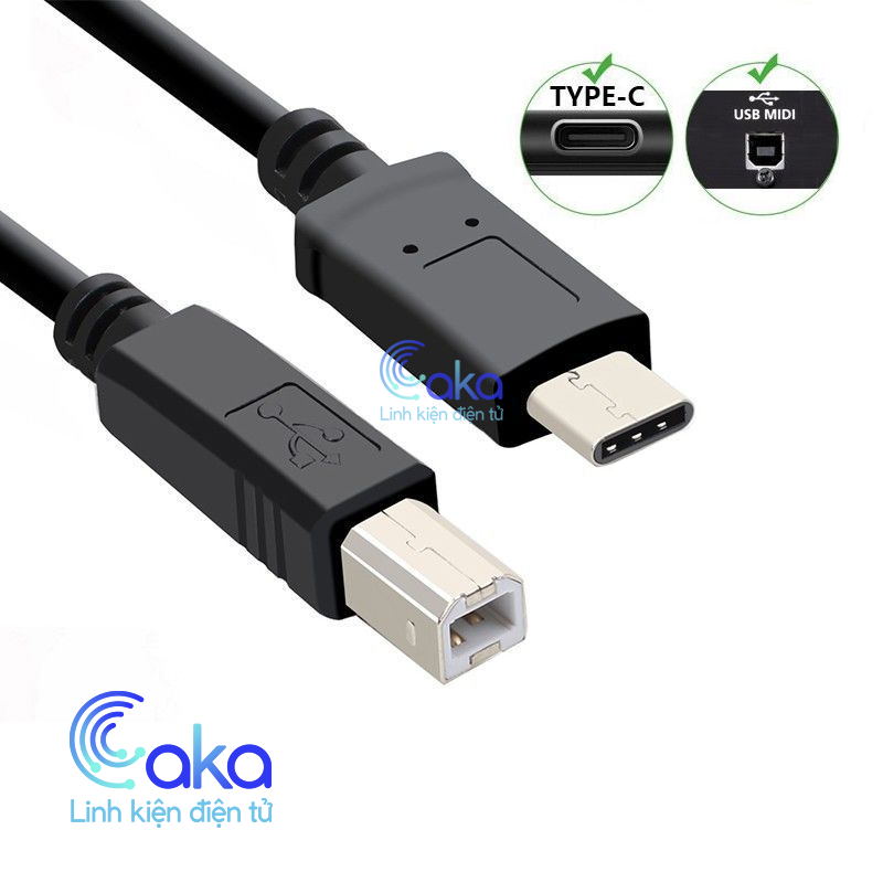 Cáp chuyển đổi từ type c sang máy in 1.5m máy fax dac usb 2.0 type b