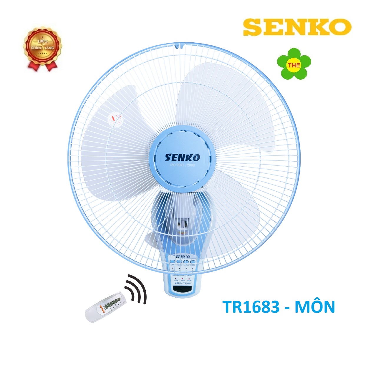 [HCM]QUẠT TREO TƯỜNG SENKO TR1683 (có remote điều khiển từ xa)