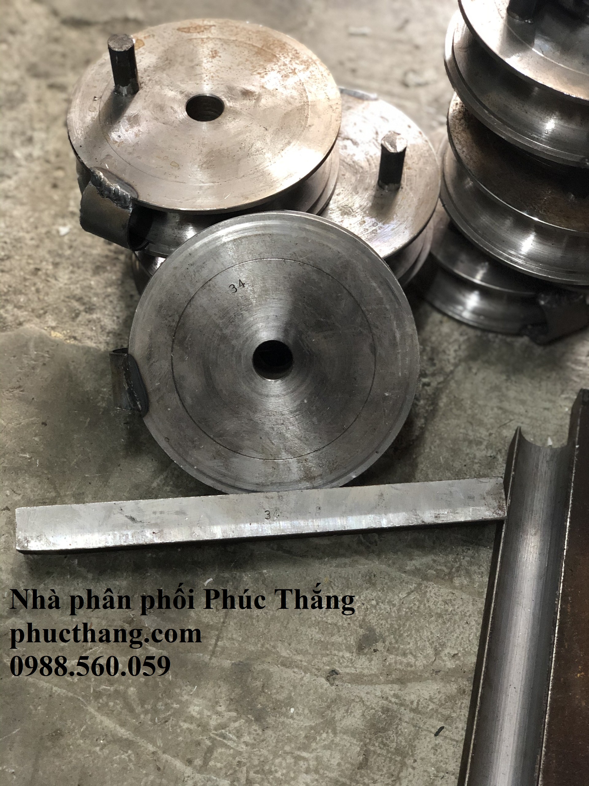 Puly uốn ống phi 34 - Vam uốn ống hộp